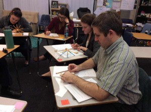 Teachers Learn New Techniques and Work with Hands On Activities to Show how To Teach Algebra to their Students